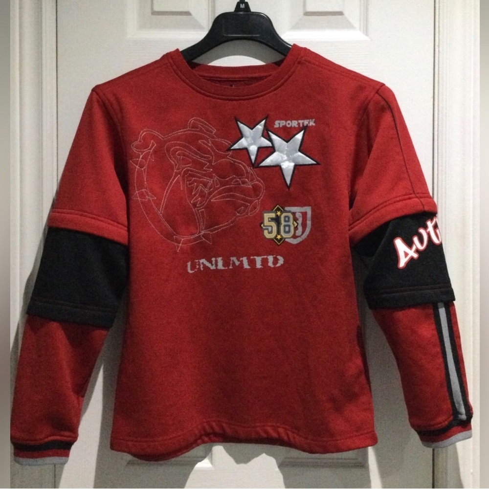 Sportex Y2K Red And Black Crewneck Sweatshirt